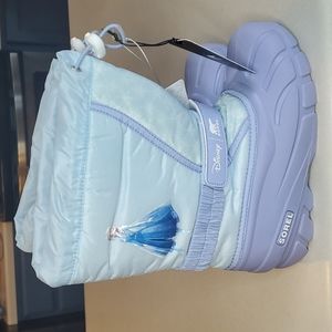 Disney × Sorel Youth Flurry Frozen Elsa Frosted Purple Winter boots NWT
